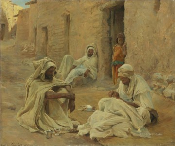 MENDING Eugene Girardet Orientalist Oil Paintings